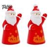 Miniature Christmas Figures 2Pcs Mini Figurine, Santa Claus Snowman Dolls, DIY Accessories for Micro Tree Decorations Landscape Dollhouse Cake Decor,