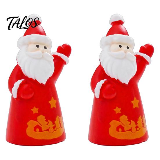 Miniature Christmas Figures 2Pcs Mini Figurine, Santa Claus Snowman Dolls, DIY Accessories for Micro Tree Decorations Landscape Dollhouse Cake Decor,
