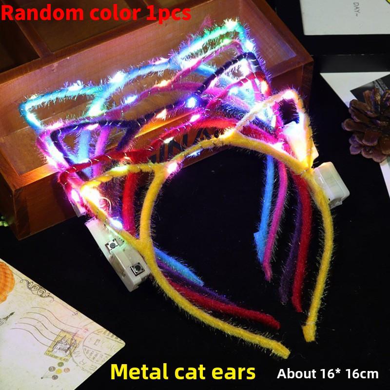 Rabbit Mouse Ears Luminous Headwear Cat Ear Crown Hair Accessory Gift