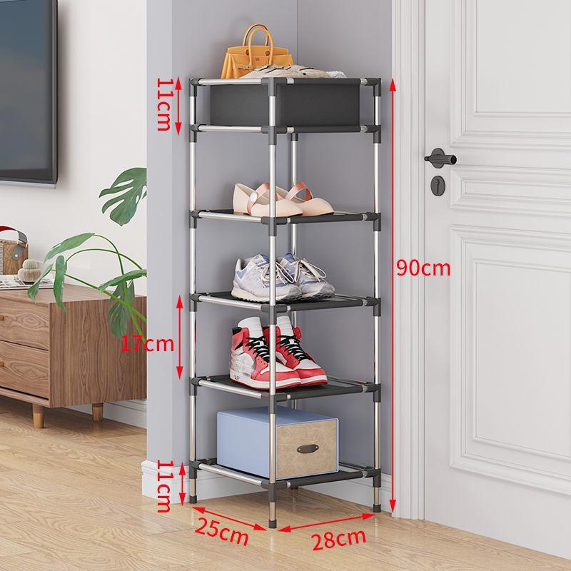 Простая полка для обуви маленькая узкая бытовая дверь многослойная арендованная угловая стойка для хранения обуви небольшой шкаф для обуви полка для обуви 5 Layers 1549₽
