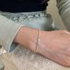 Elegant Pearl Starfish Charm Bracelet Women Gold Plated Adjustable Rope Chain Stylish Minimalist Jewelry Accessory
