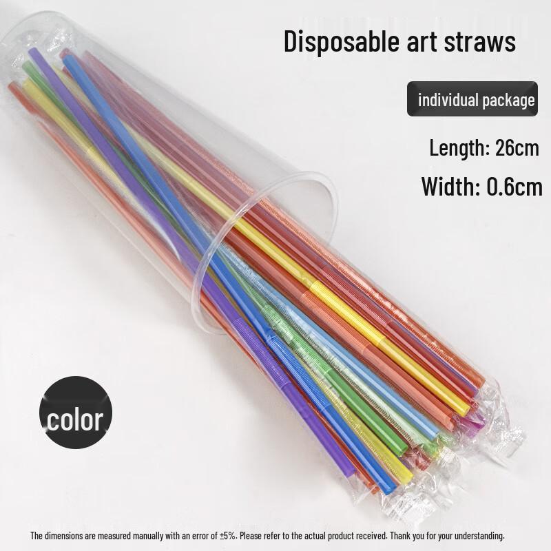 Yudu Disposable Colorful Bendable Straws