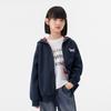 Zuoxi Girls' Plaid Dog Patchwork Hooded Sweatshirt
