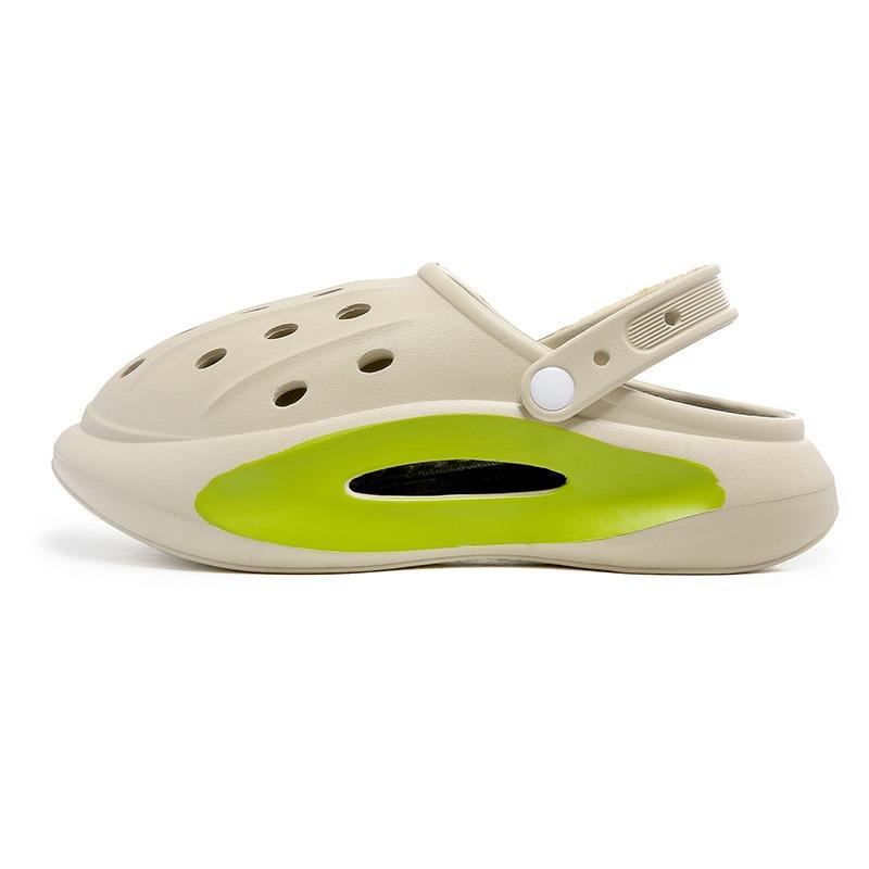 Summer new men's hole shoes couple wear non-slip wear-resistant sports lightweight beach bag head cool slippers