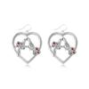 Exquisite Bird Heart Pendant Earrings With Rhinestones Great Anniversaries For