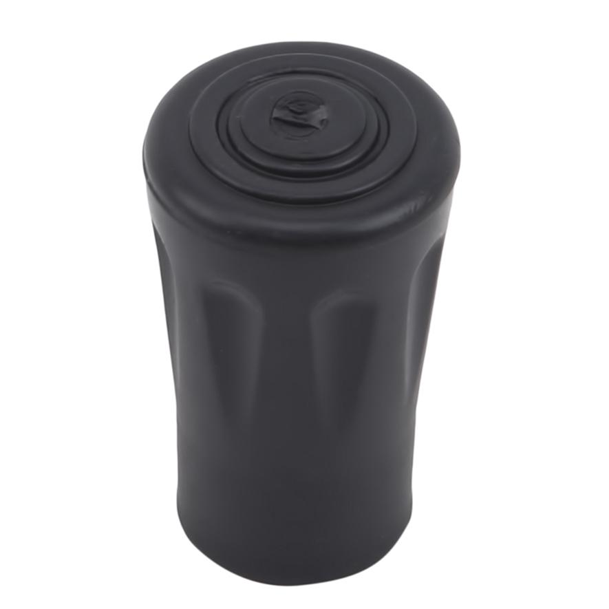 Utomhus Vandringsstav Gummi Fotskydd Svart Universellt Halkfritt Runt Huvud Vandringsstav Tillbehör Fotskydd