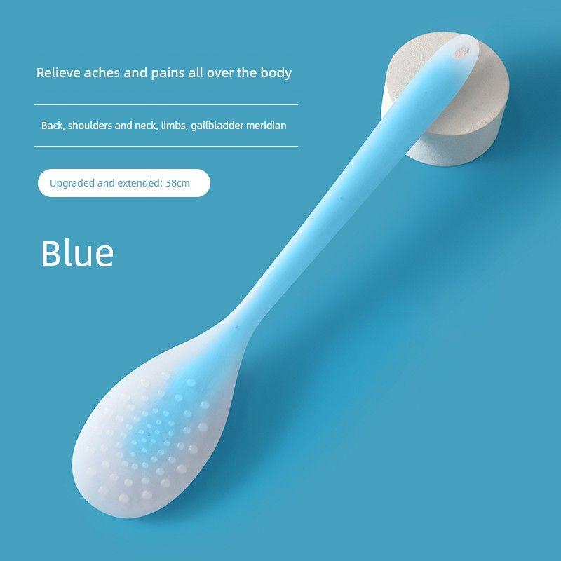 Silicone Meridian Tapping Board, Tapping Stick for Shoulder and Neck, Massage Fitness Hammer, Back and Leg Tapping Tool, Special for Health Care [1 Pack] Sha Sha Board 38cm - Blue