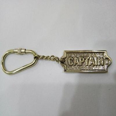 Royal Handicraft Captain Jack Sparrow Unique Collectible Golden Brass Key Chain