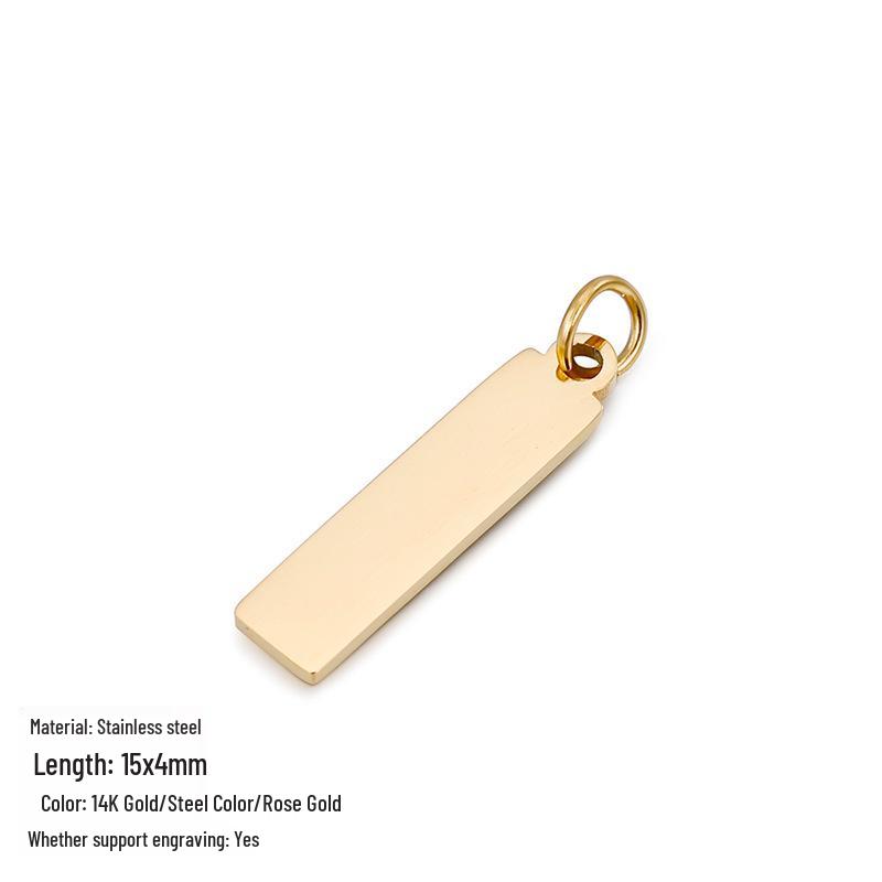 Trendy DIY Titanium Steel Dog Tag Jewelry Accessories with Custom Engraving