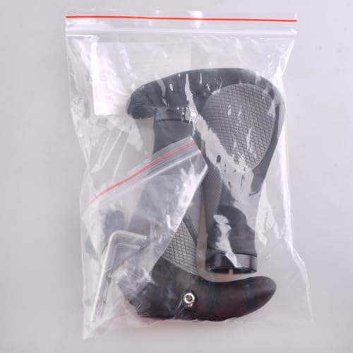 TRIWONDER Ergonomic Bicycle Handlebar Grips with Bar Ends, Rubber and Horn Handlebars for MTB, Cross Bikes, and Mountain Bikes (Black - 143mm)