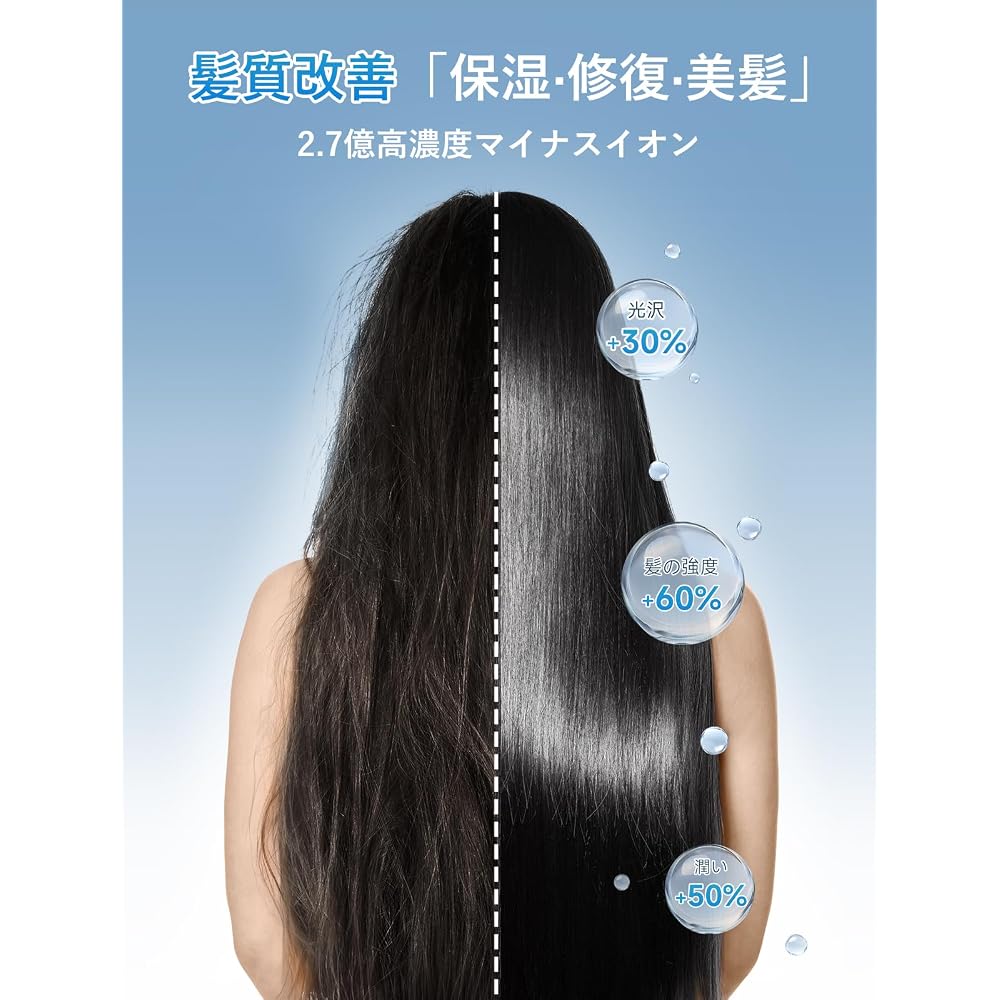 SOUNATE High-Performance Hair Dryer 200 Million Ions, Fast Drying, 3 Heat Settings, Foldable
