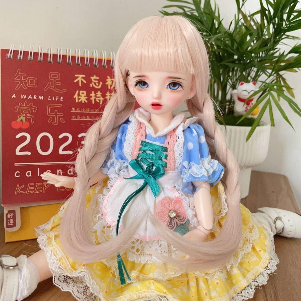 

Dress Up Doll Wig Hair DIY Toy Toupee New Princess Long Wig For 1/6 BJD SD Doll