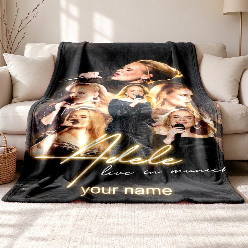 adele Customizable name outdoor blanket soft cozy and warm Multi-purpose office blanket outdoor camping and travel blanket all-season multi-purpose gi