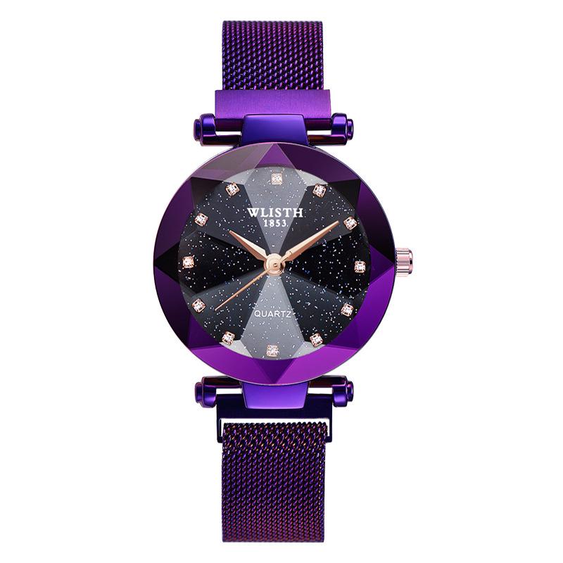 Fashion Bright Starry Sky Magnet Quartz Watch Waterproof Quartz Watch Women S Watch