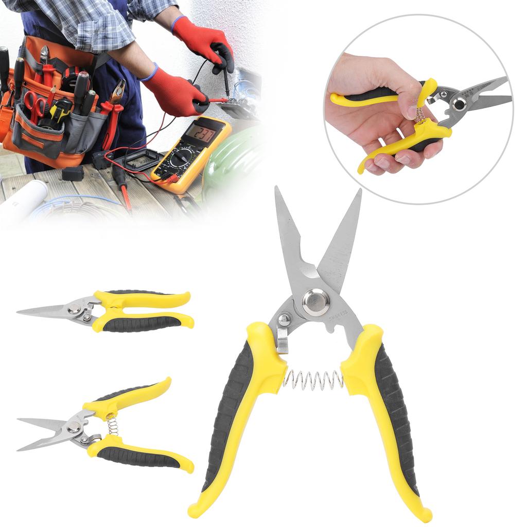 Elektricien Scharen Roestvrij Staal Heavy Duty Multifunctionele Draadknipper met Ergonomisch Handvat