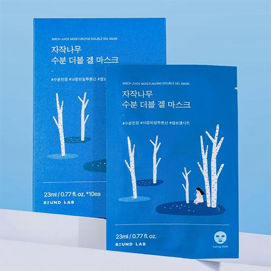 [ROUND LAB] Birch Juice Moisturizing Double Gel Mask 23ml*10EA