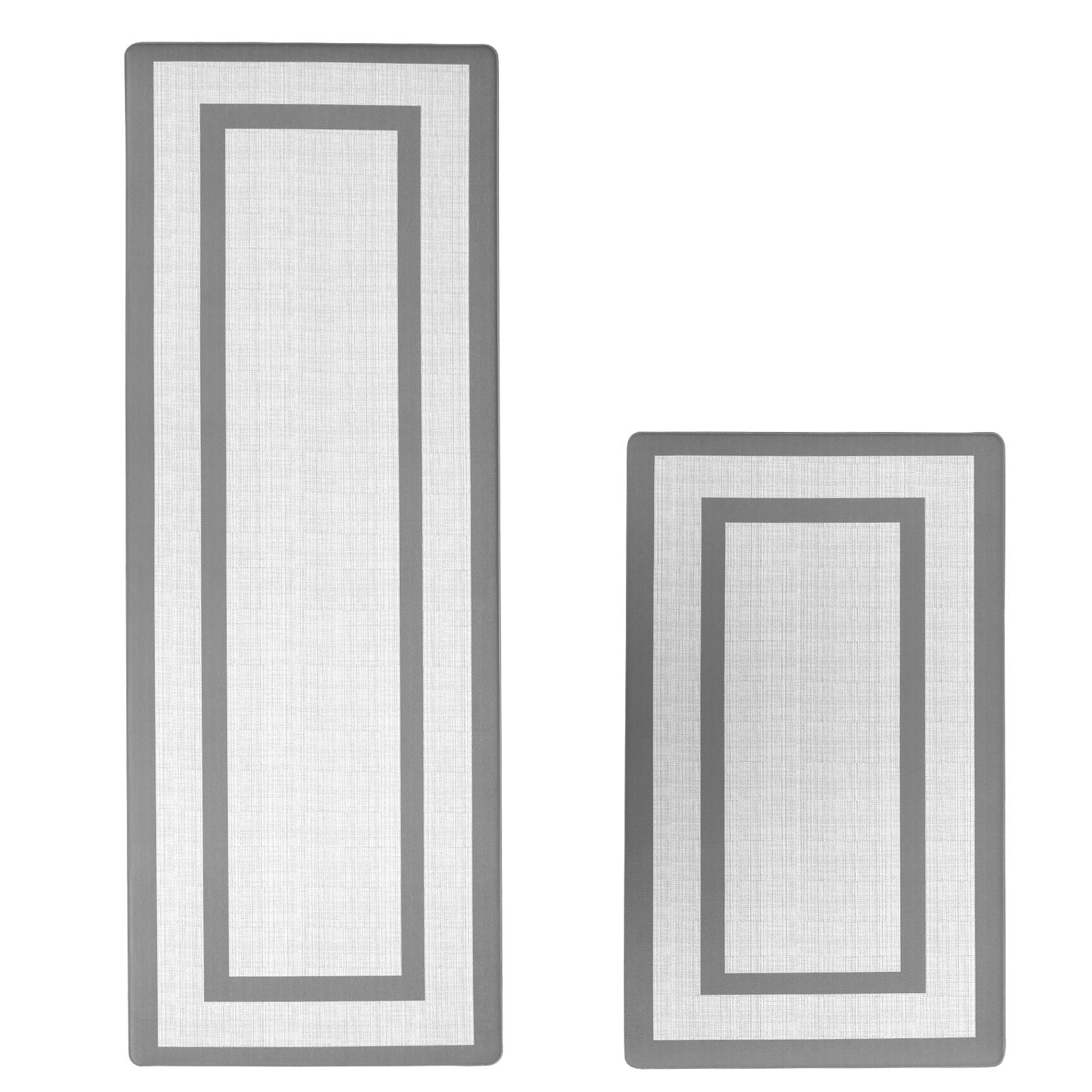 

2 Pcs Kitchen Rugs Non-slip Floor Mats Waterproof Dirt-Resistant Household Mats Entry Door Doormat Carpet Living Room Bedroom серый