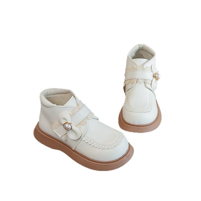 Girls' children's short boots 2025 princess autumn and winter new fashion girl baby soft sole single boots versatile