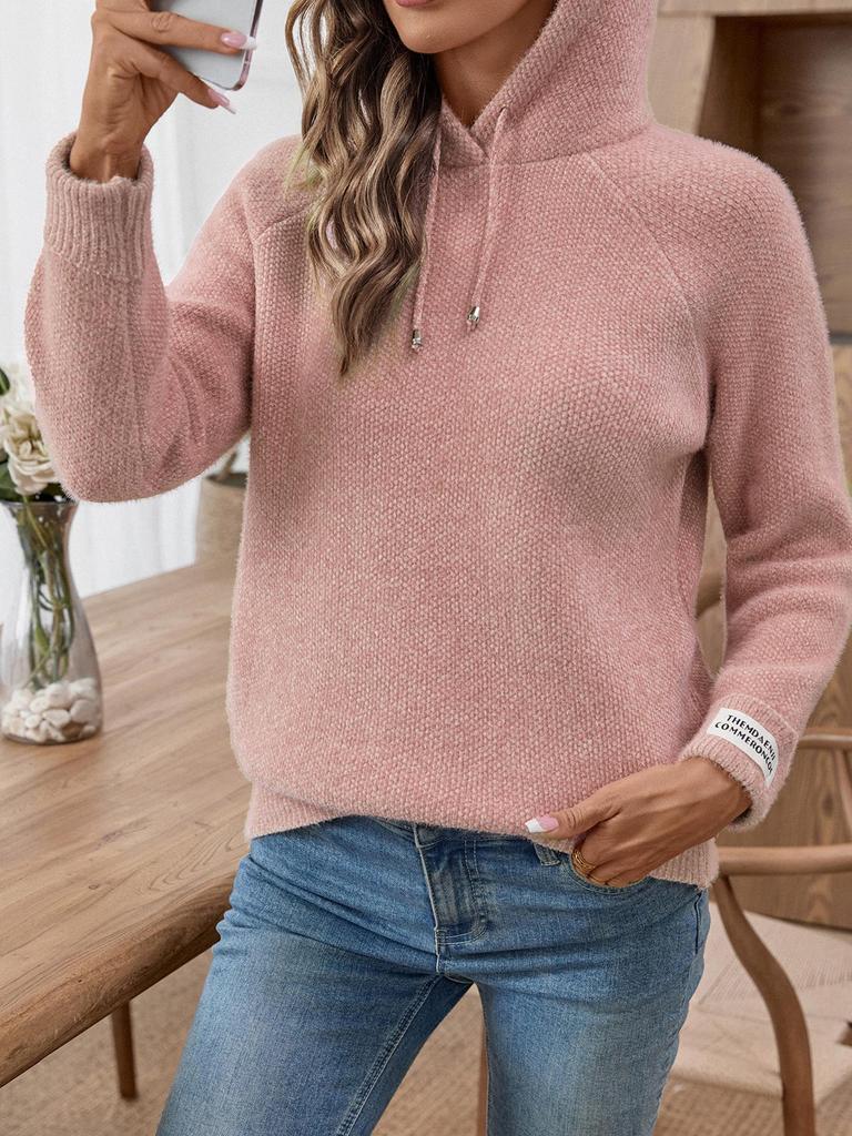 2025 Autumn/Winter Loose Faux Mink Velvet Hooded Sweater for Women - Versatile Lazy Style