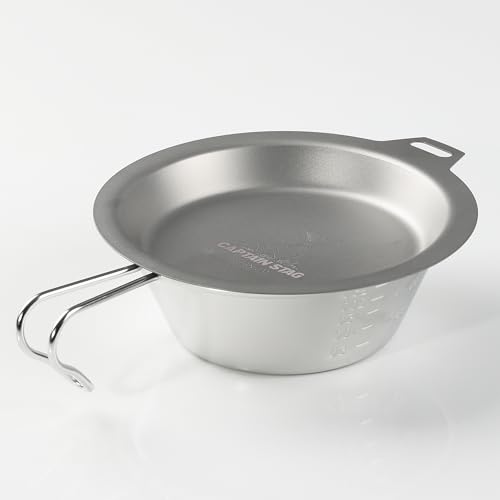 Captain Stag Outdoor Dish Lid Plate, 13cm, Lightweight Titanium, Made In Japan, Tsubame-Sanjo, UH-4507