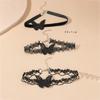 3 Pcs Lace Choker Necklace Butterfly Neck Chain Sweet Cool Collar Necklace