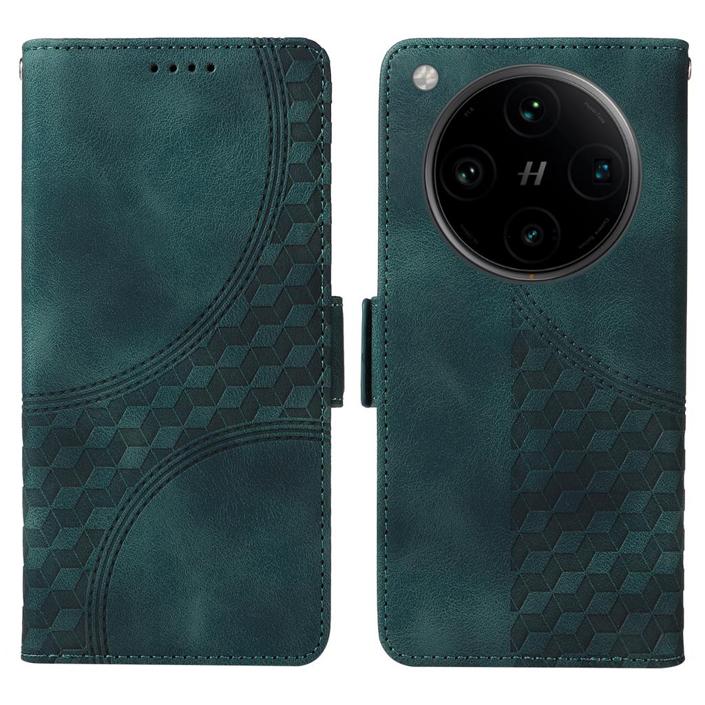 For Oppo Find X8 Pro 5G Case PU Leather Phone Cover Rhombus Starry Imprinted