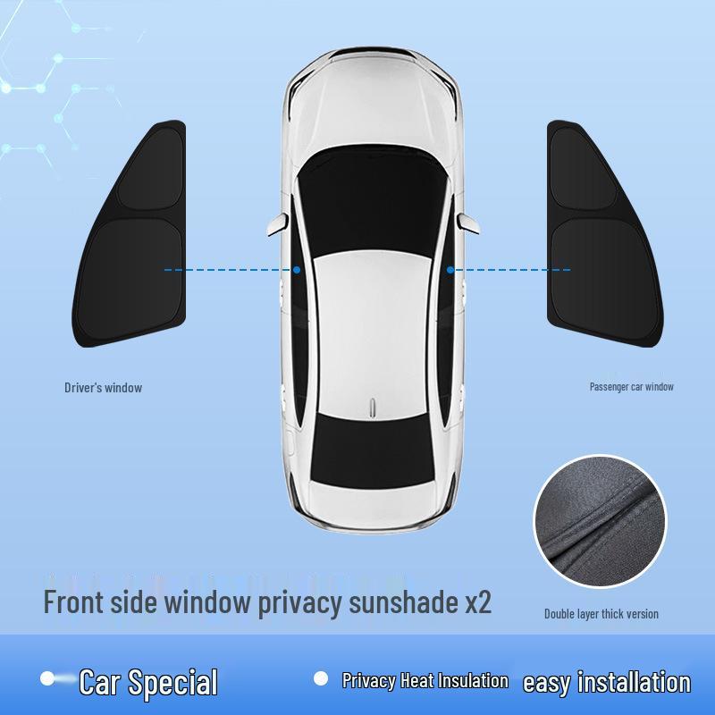 Compatible with Xiaopeng P7: Car Window Sunshade for Heat Insulation, Sun Protection, and Privacy.
