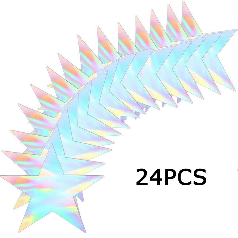 

WTEMPO 24 шт 28 см фестивали свадьба день рождения вечеринка праздничные украшения своими руками однотонные пятиконечные звезды доски для подписи креативный реквизит для фотосъемки 28cm*24pcs светло-синий