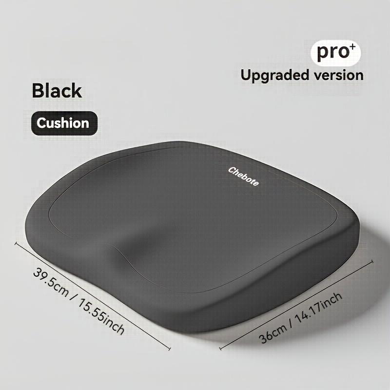 Long Sitting Ergonomic Memory Foam Seat Cushion - Adjustable Hip and Lumbar Support Pad - Portable Chair Mat for Office, Car, and Home Use