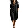 European and American summer new women's sleeveless vest skirt V-neck fungus edge loose dress