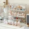 Acrylic Doll Collectible Display Case Transparent Toy Storage Box Stackable Dustproof Rack