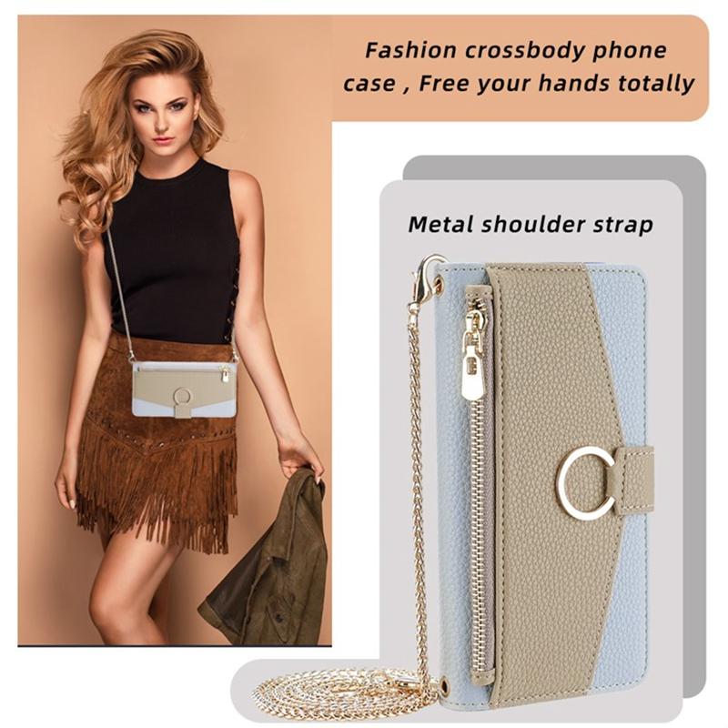 For Xiaomi Civi 4 Pro 5G/14 Civi 5G Leather Case Zipper Wallet Stand Phone Cover with Mirror Function