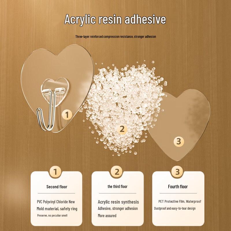 LIEI Strong Adhesive No-Punch Kitchen Hook