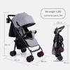 Compact Baby Stroller: Foldable with Recline, Shock Absorption, All-Weather Brakes, and Anti-Hunchback Design.
