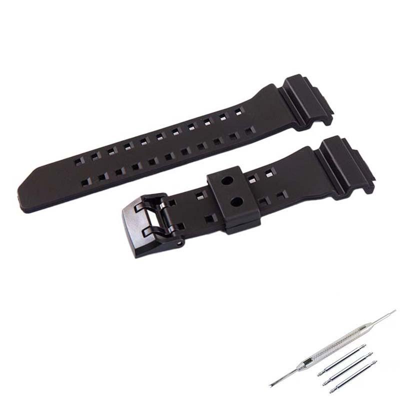

Ремінець із пряжкою зі смоли для годинника GA400/GBA400 для активного відпочинку, водонепроникний 16mm чорний