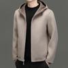 Men's Reversible Wool Hooded Jacket - Autumn/Winter Casual Loose Baseball Style Coat