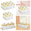 Condiment Jar with Tray and Lid Storage Container Seasoning Jar Divided Seasoning Box for Party Salt Nuts Dish Cruet Pepper