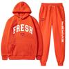 European Size Plus Fashion Printed Sweater Autumn and Winter Fleece Warm Hoodie Casual Sports Women's Suit