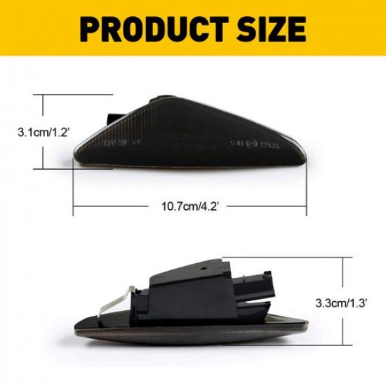 For 2011-14 BMW X3 F25 07-13 X5 SUV E70 LED Turn Signal Side Marker Light Amber