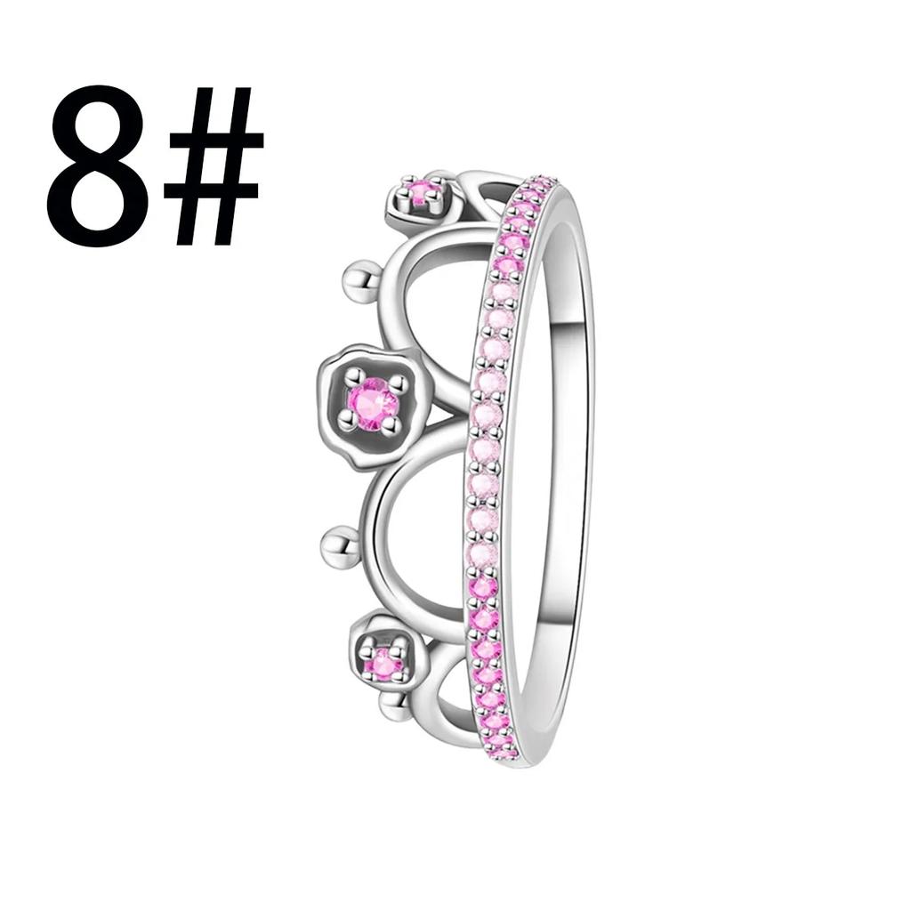 Original Copper Princess Crown Charm Bead Ear Stud Ring Pendant Fit Necklace Bracelet Women Jewelry Diy Gift