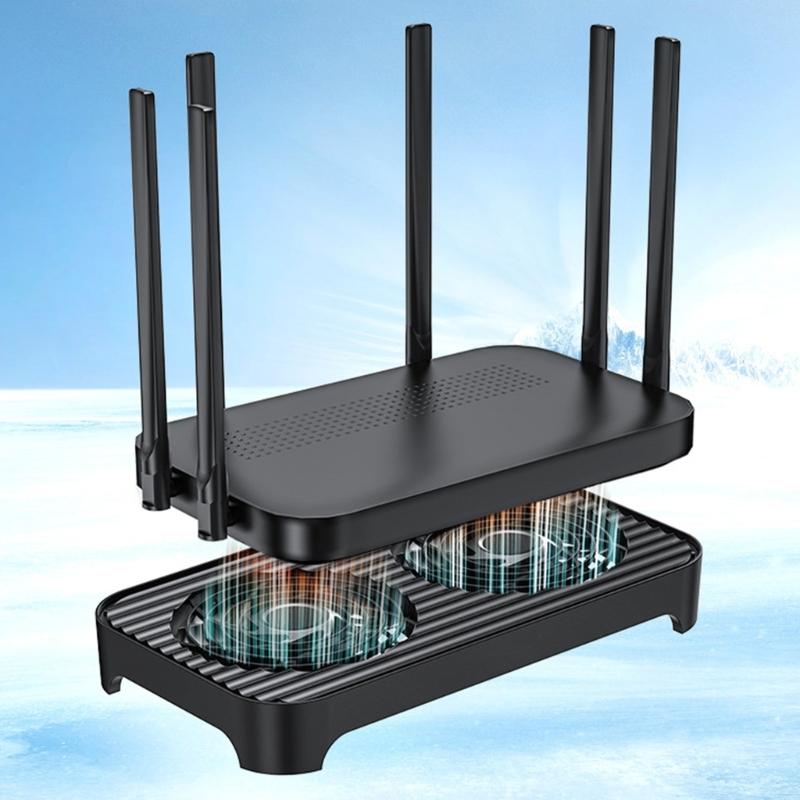 USB Powered Cooling System For Networking Devices 140mm Silents Fan Design Supports Multiple Device Placement