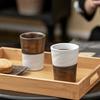 Rustic Stoneware Mug Handmade Ceramic Cup Japanese Iron Rust Glaze for Coffee Tea Water Hot Cold Beverage Home Office Use