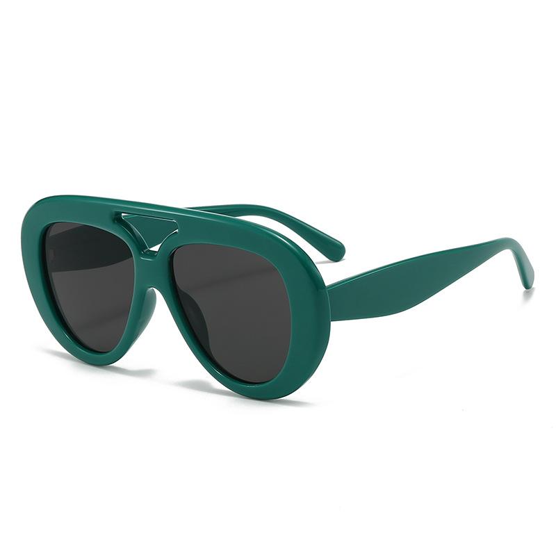 New Large Frame Sunglasses Round Circular Sun Glasses Double Beams Fashion Personality Women Men Sunglasses