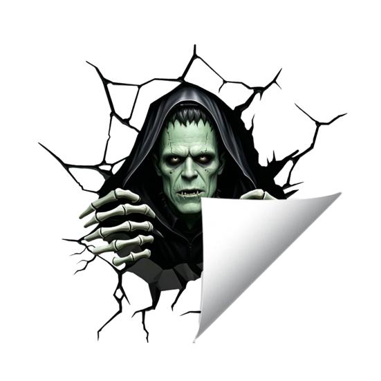 Halloween Wall Stickers Self Adhesive Vinyl Decals Waterproof Removable Wall Decals for Halloween B