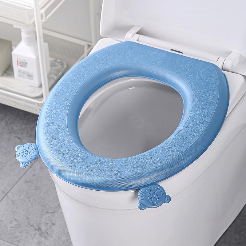 Eva Waterproof Toilet Seat Cover Thickened Four Seasons Universal Toilet Seat Cushion Paste Type Household Toilet Accessories