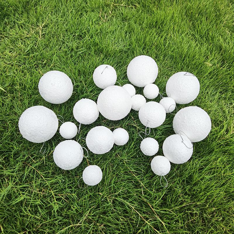 6PC Simulation Snowball Pendants Winter Foam Elegant Christmas Ornaments Holiday White Parties Hanging Snowball Xmas Tree 3 Sizes