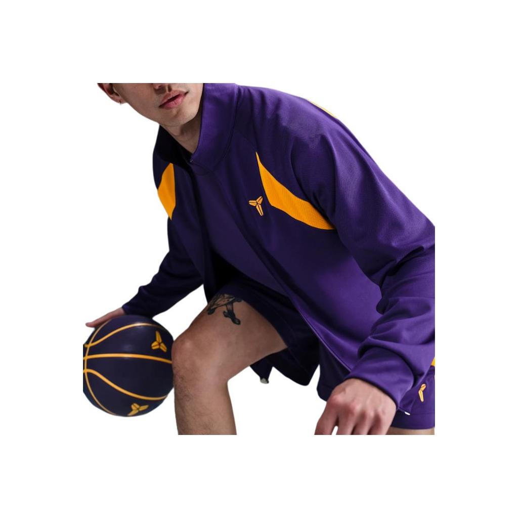 Nike Veste Homme Manches Longues Col Zippé Logo Color Block Violet HJ8098547