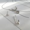 Vintage Two Ways To Wear Water Drop Metal Earrings For Women New Trendy Simple Korean Boucle Oreille Femme Jewelry