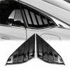 Car Rear Window Louver Cover Rear Side Vent Quarter Window Louver Shutter Cover For 2018- Honda Accord Glossy Black