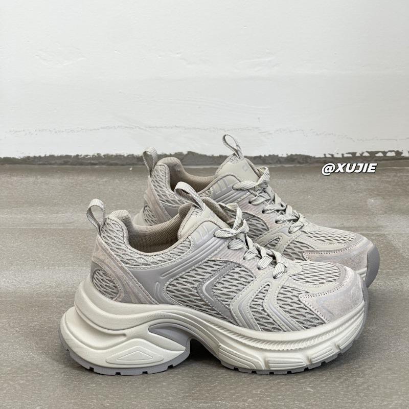 Small Thick-soled Leather Dad Shoes for Women's Summer New Casual Fashion Versatile Height Increase Sports Breathability